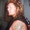 Candid shot of Raven backstage at an ECW show in Massachusetts sporting his pentagram tattoo